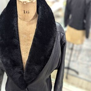 Vintage Crop Leather Jacket